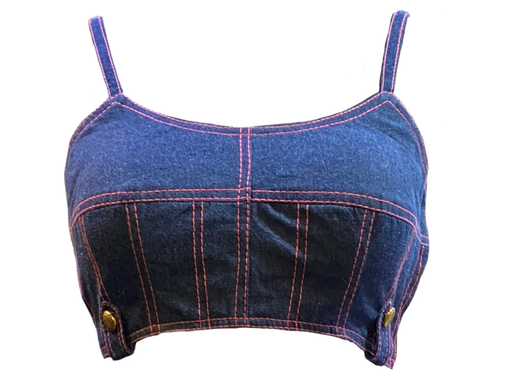 DENIM BRALETTE IN LIGHT BLUE