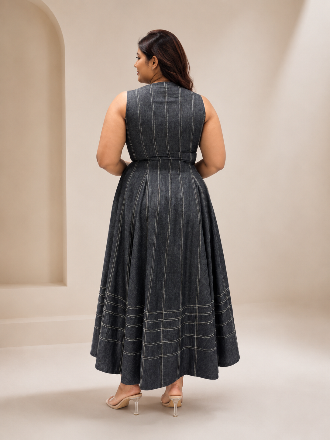 Denim Flared Dress