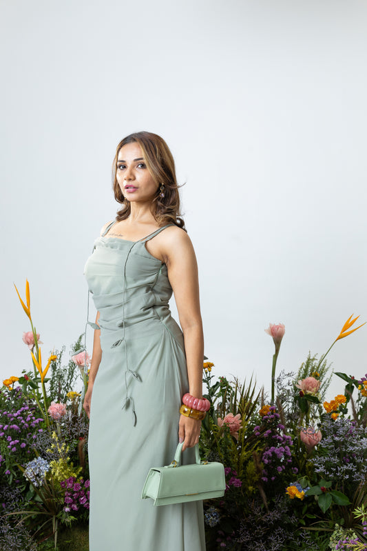 Lily Slip Dress in Sage