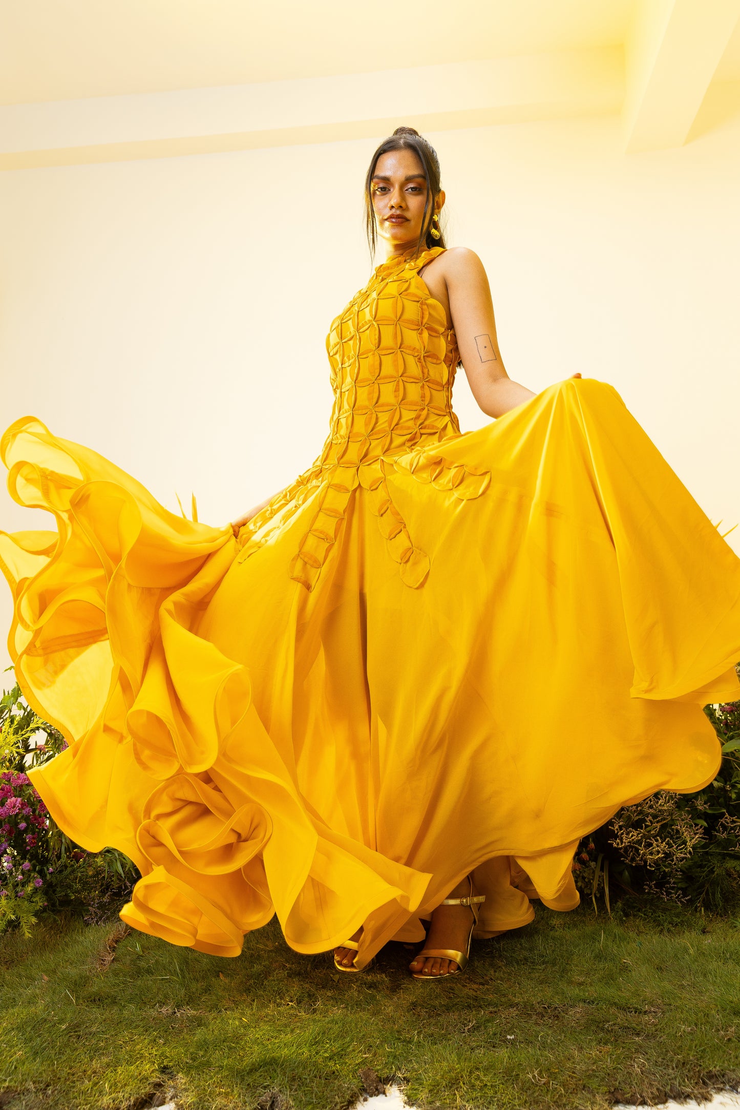 Florence Dress in Yellow