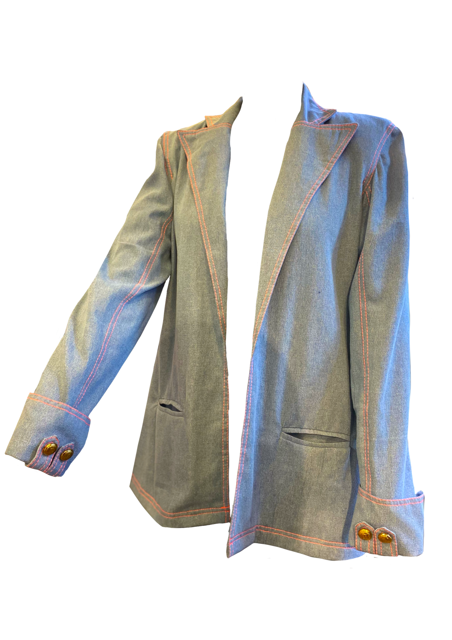 Denim Open Jacket