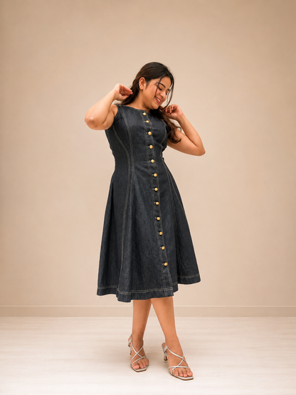 Denim Button Down Dress