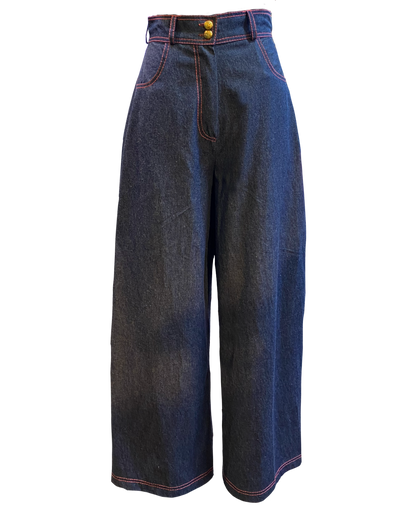 Denim Wide Leg Trousers