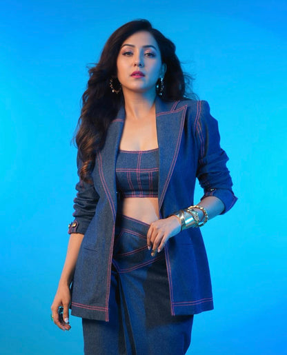 Denim Open Jacket