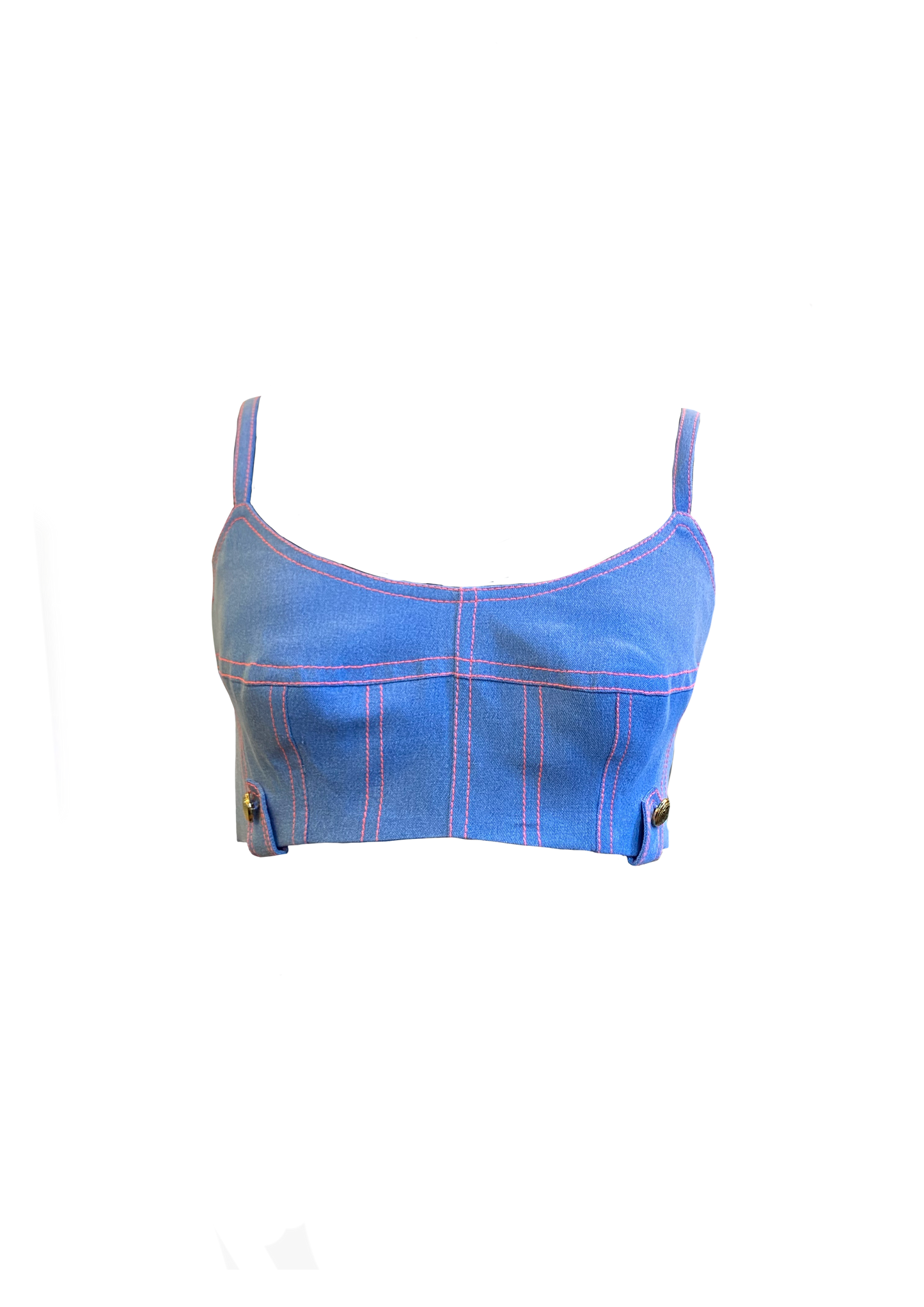 Denim Bralette in Dark Blue