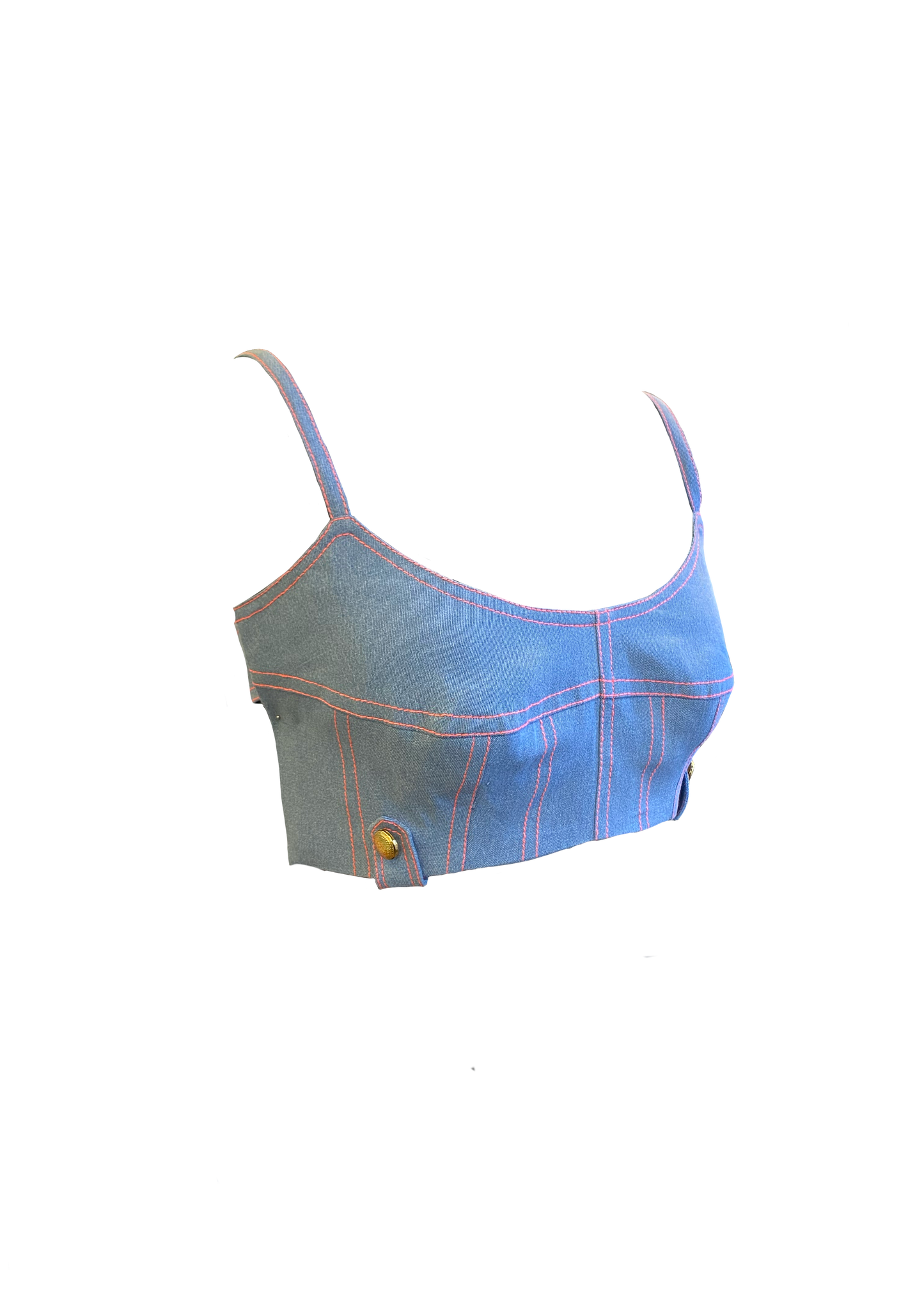 Denim Bralette in Dark Blue