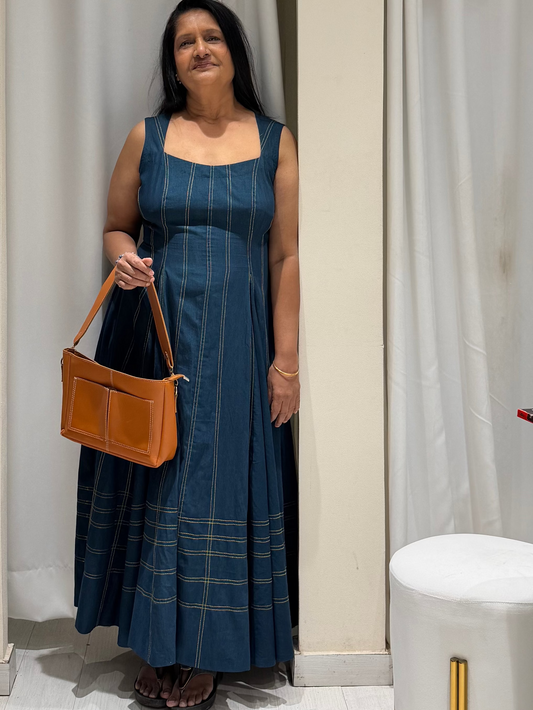 Denim Flared Dress