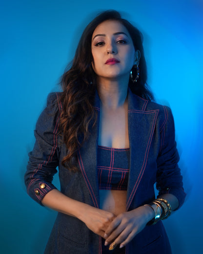 Denim Open Jacket