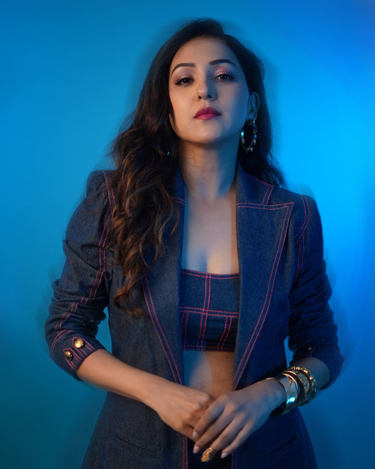 Denim Open Jacket