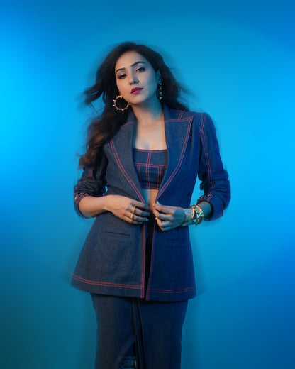 Denim Open Jacket
