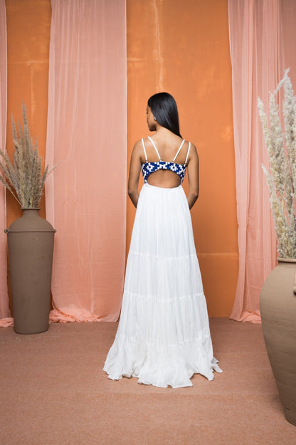 Maya Long Gathered Dress