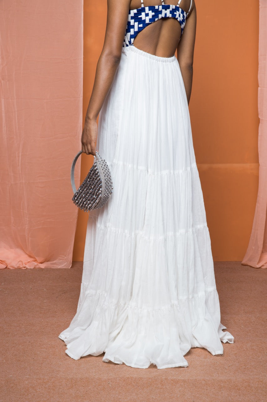 Maya Long Gathered Dress
