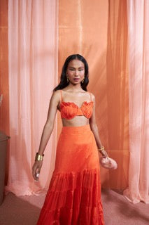 Shell Bralette in Orange