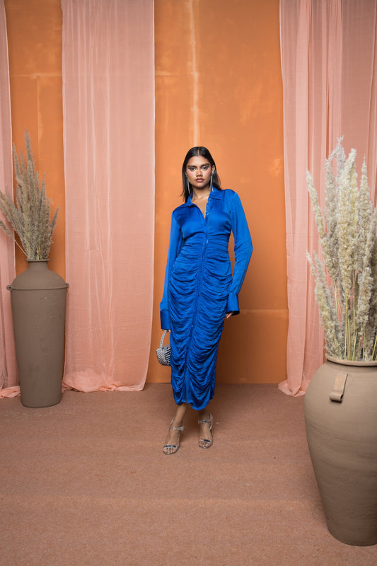Blue Collar Shirt Dress