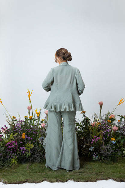 Carnation Asymmetric Pants in Sage