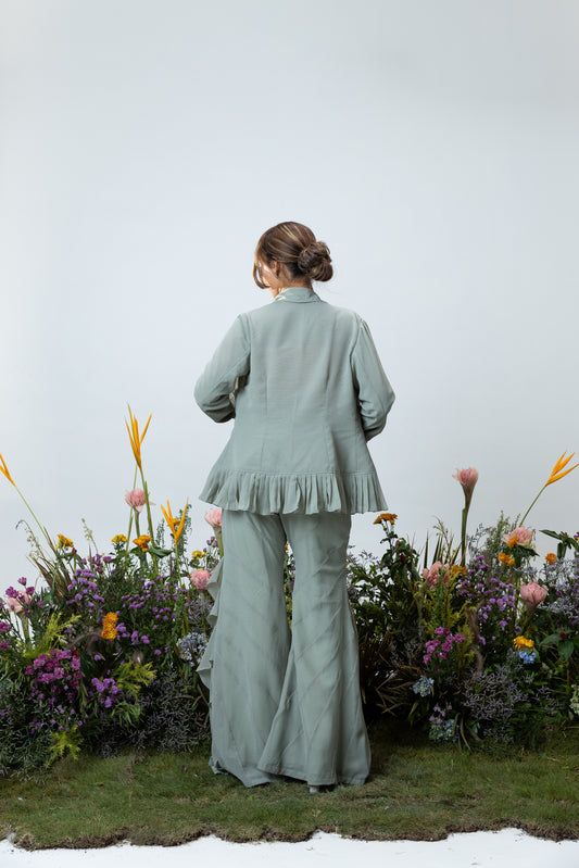 Carnation Asymmetric Pants in Sage