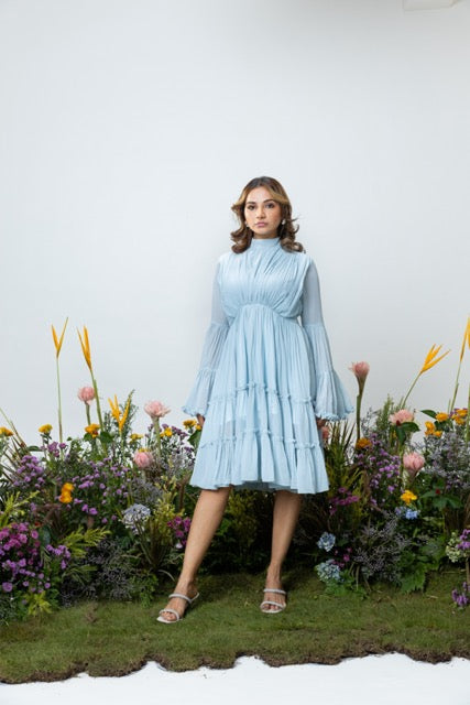 Blush Dress in Ice Blue
