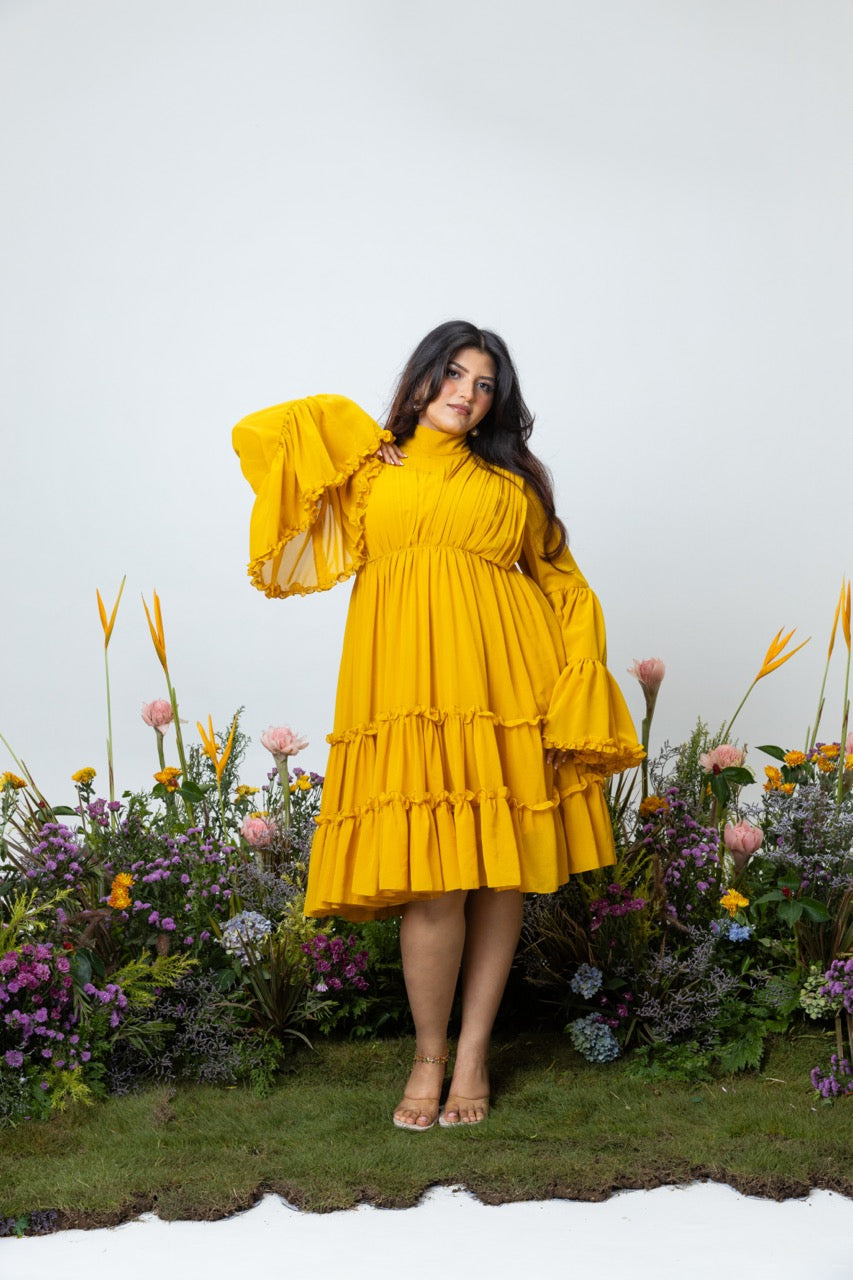 Blush Dress in Yellow