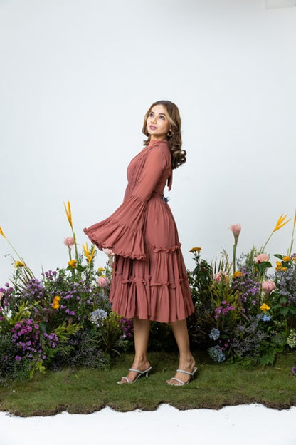 Blush Dress in Dusky Rose