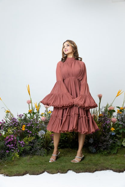 Blush Dress in Dusky Rose