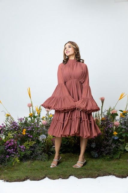Blush Dress in Dusky Rose