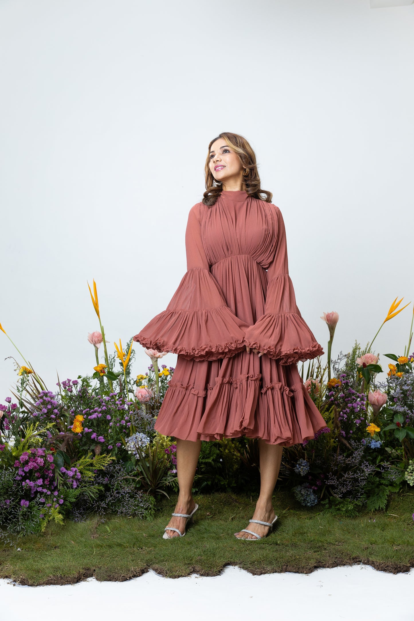 Blush Dress in Dusky Rose