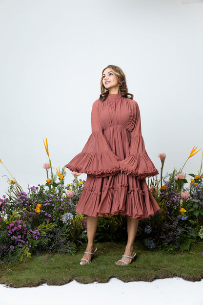 Blush Dress in Dusky Rose