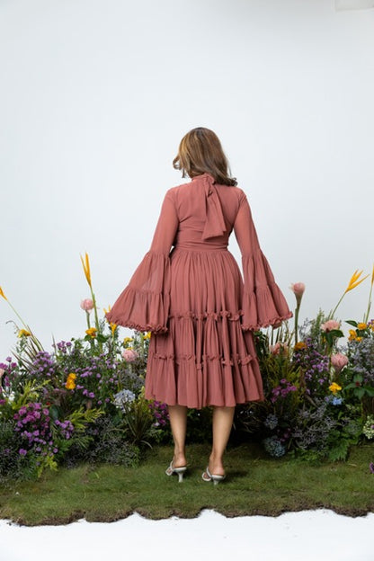 Blush Dress in Dusky Rose