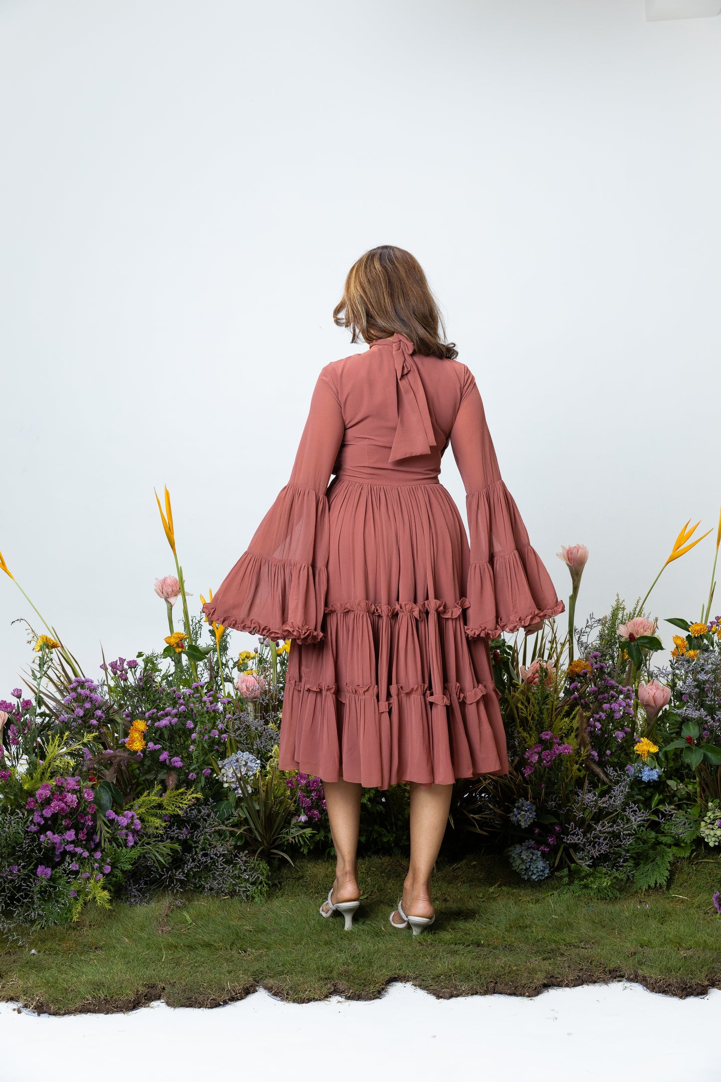 Blush Dress in Dusky Rose