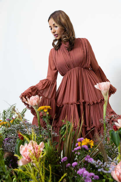 Blush Dress in Dusky Rose
