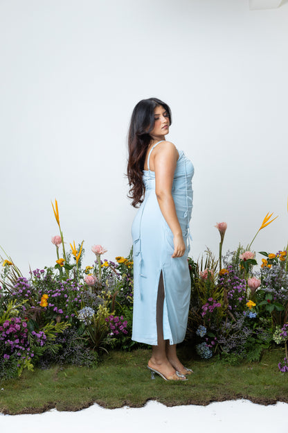 Lily Slip Dress in Ice Blue