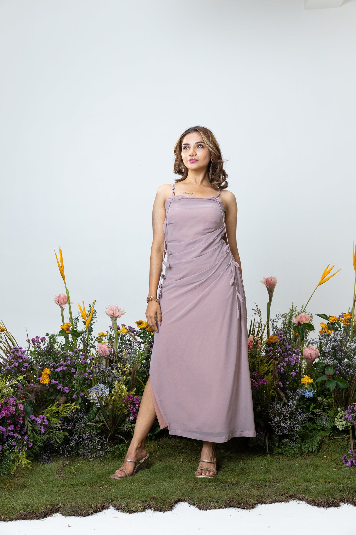 Lily Slip Dress in Mauve