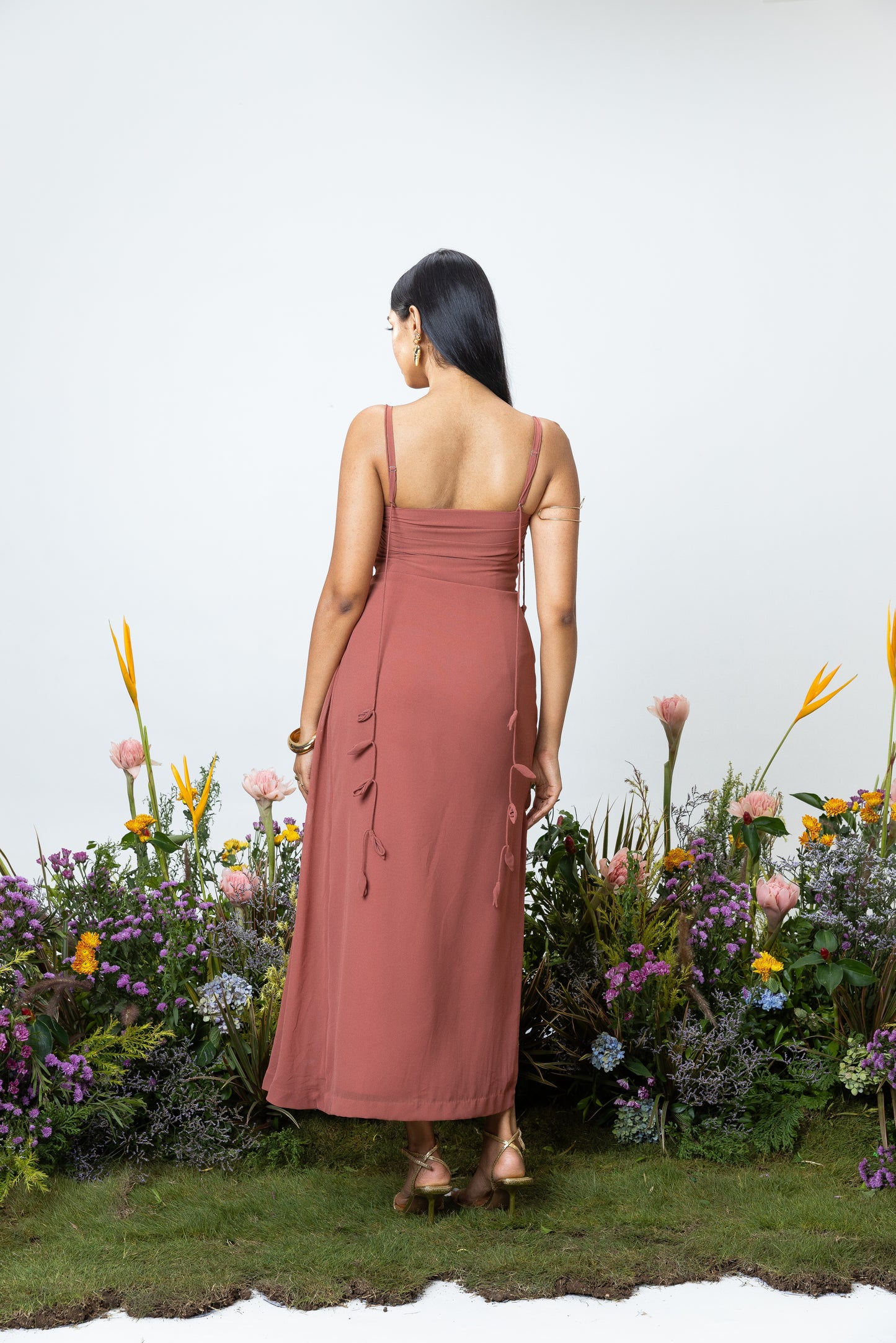 Lily Slip Dress in Dusky Rose
