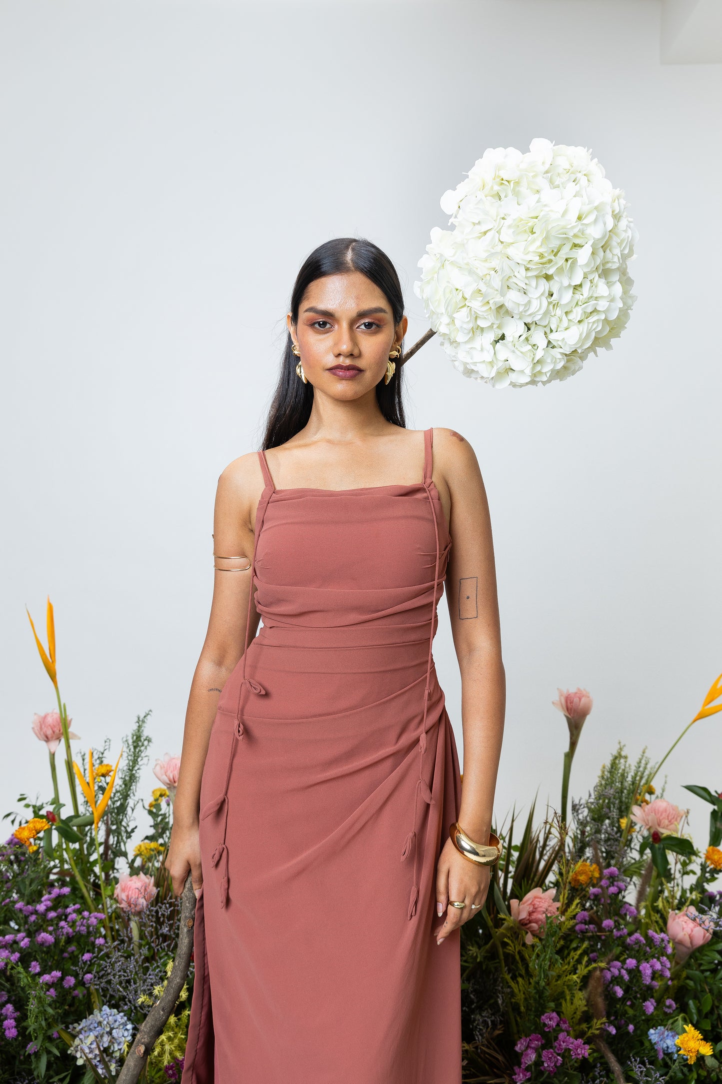 Lily Slip Dress in Dusky Rose