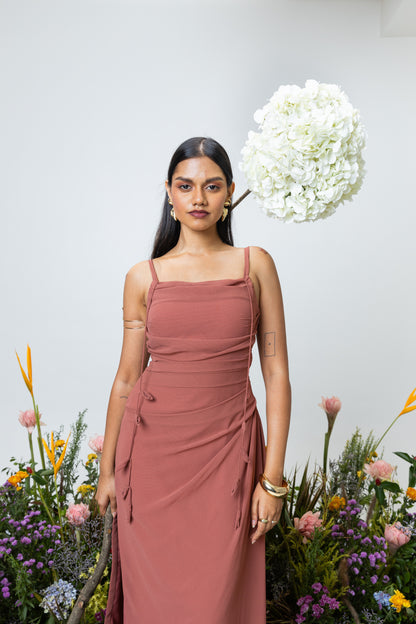 Lily Slip Dress in Dusky Rose