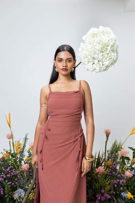 Lily Slip Dress in Dusky Rose
