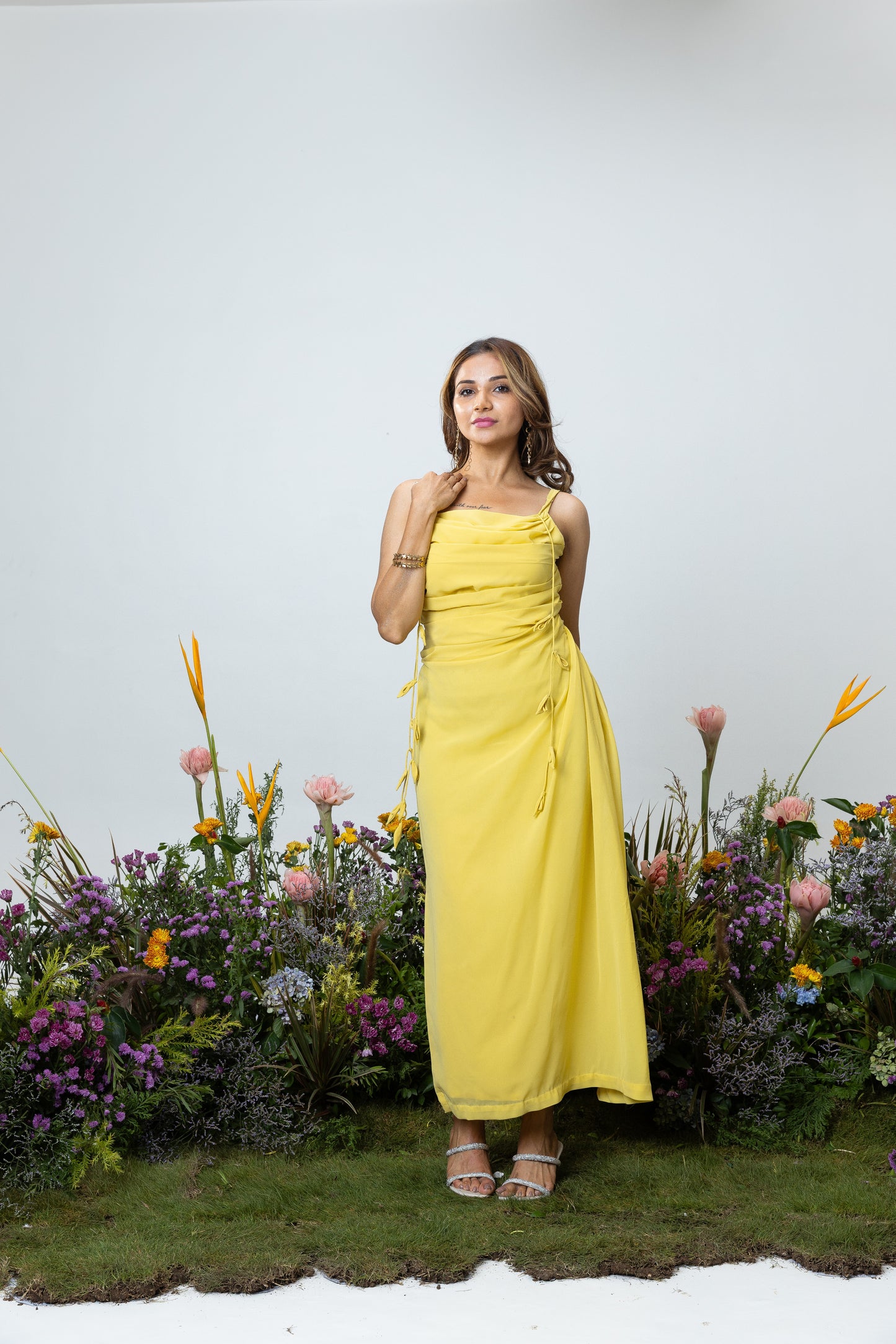 Lily Slip Dress in B. Yellow