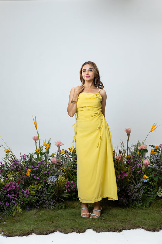Lily Slip Dress in B. Yellow