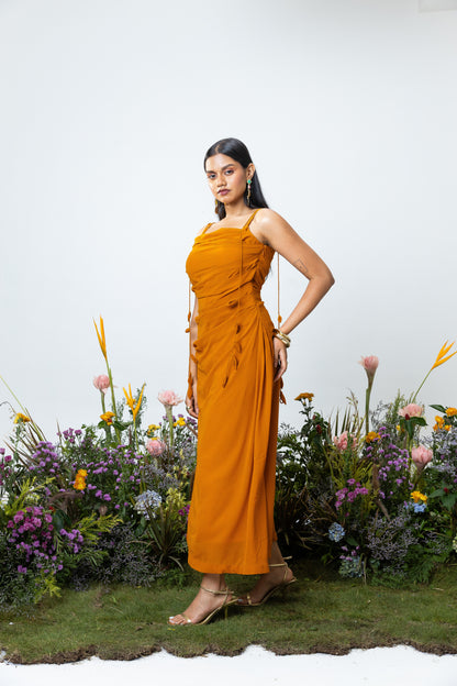 Lily Slip Dress in Orange