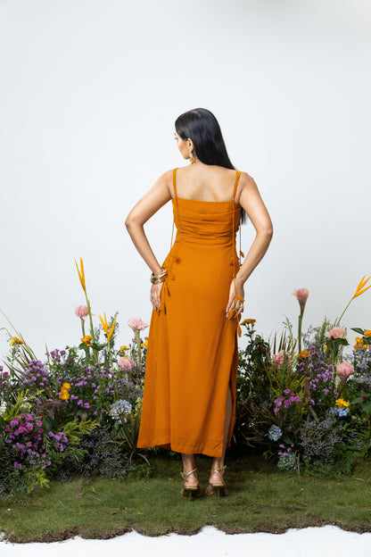 Lily Slip Dress in Orange