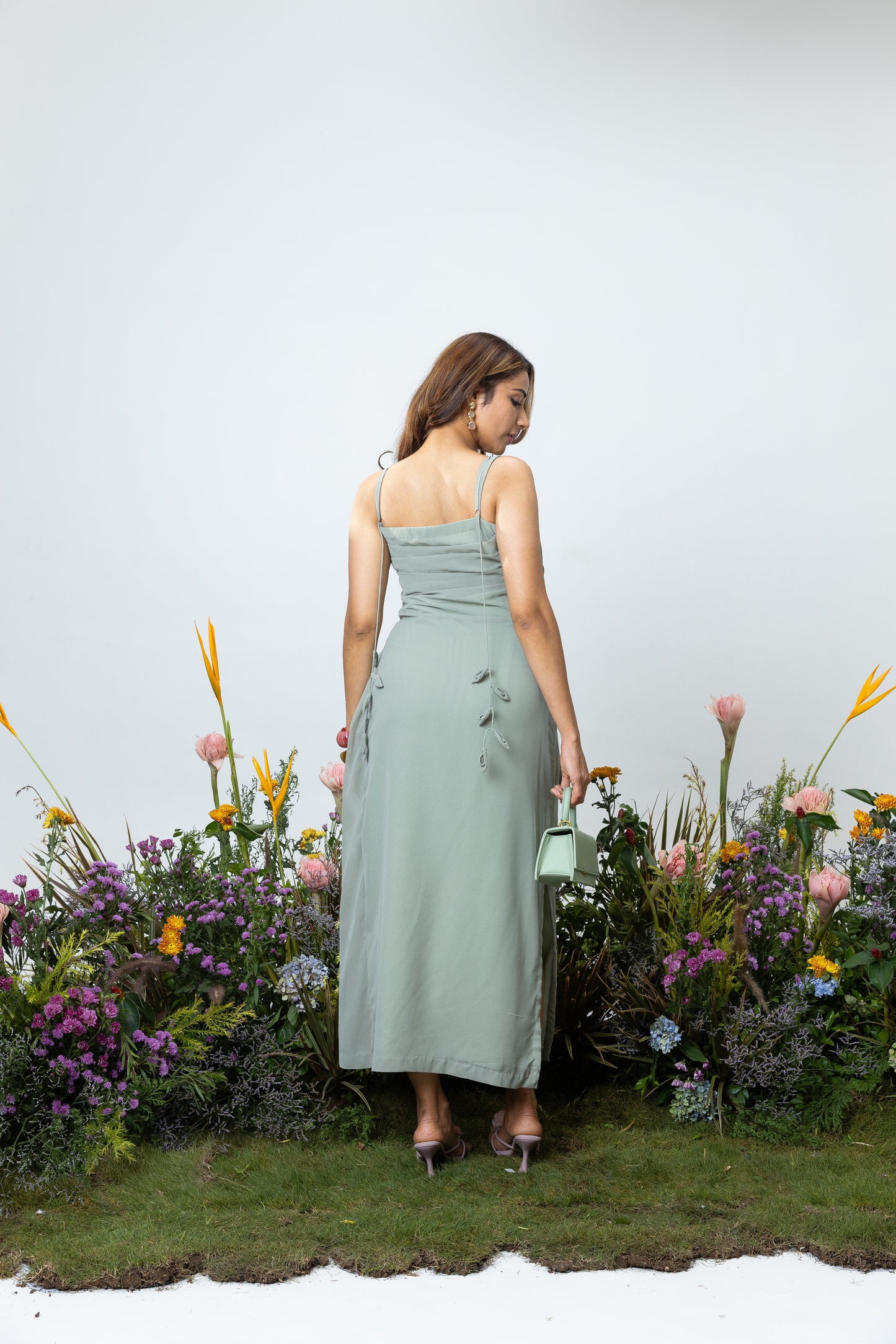 Lily Slip Dress in Sage