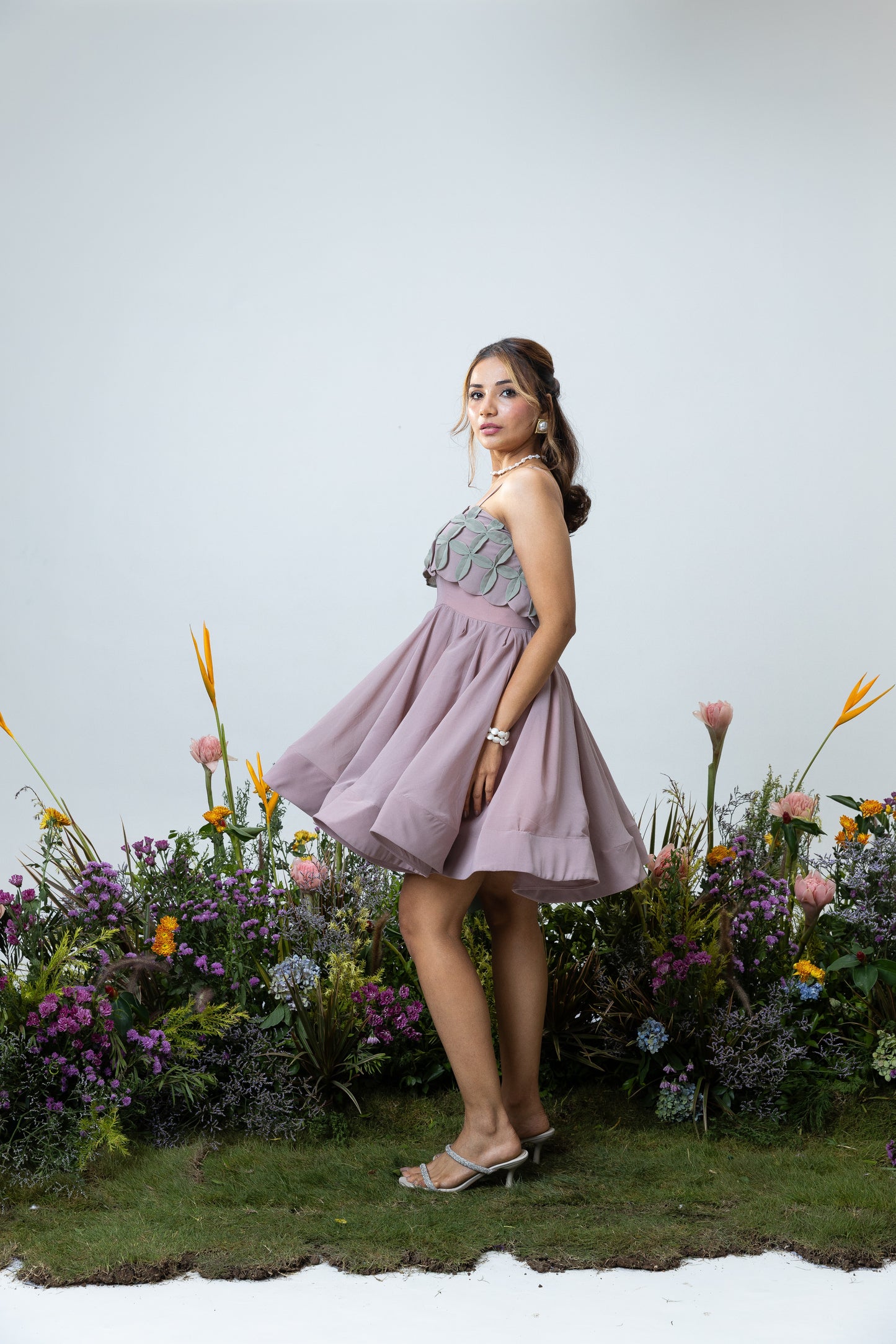 Aster Dress in Mauve