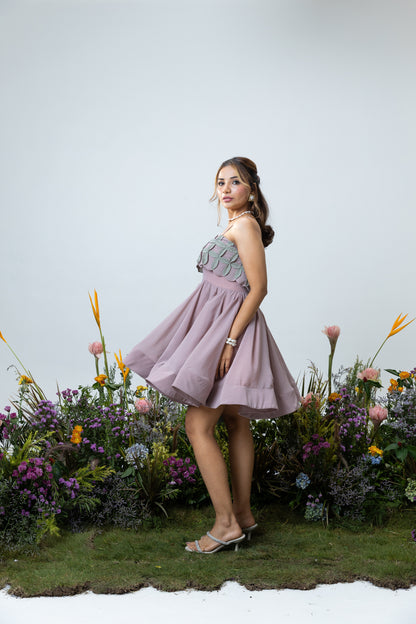 Aster Dress in Mauve