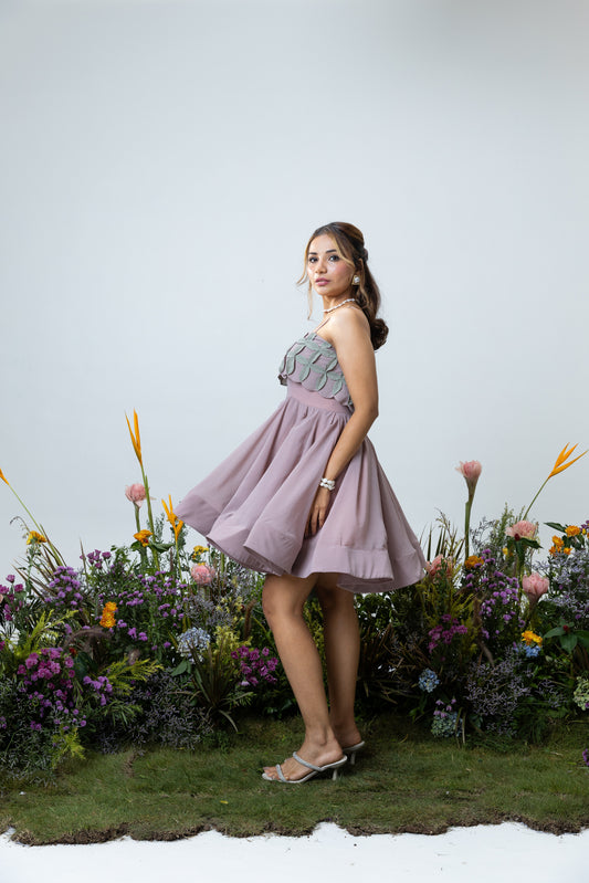 Aster Dress in Mauve
