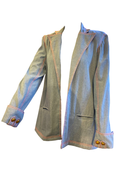 Denim Open Jacket