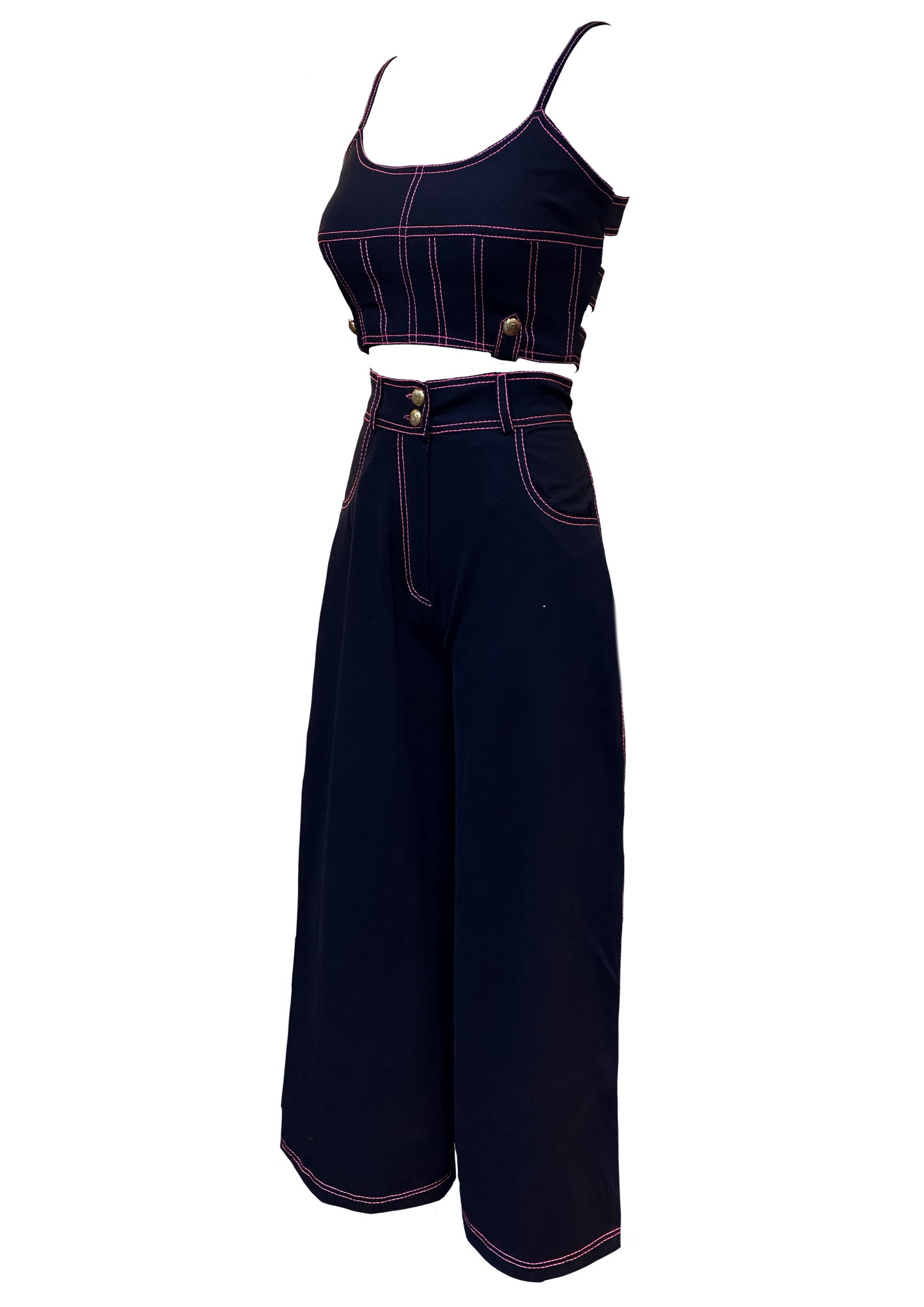 Denim Wide Leg Trousers