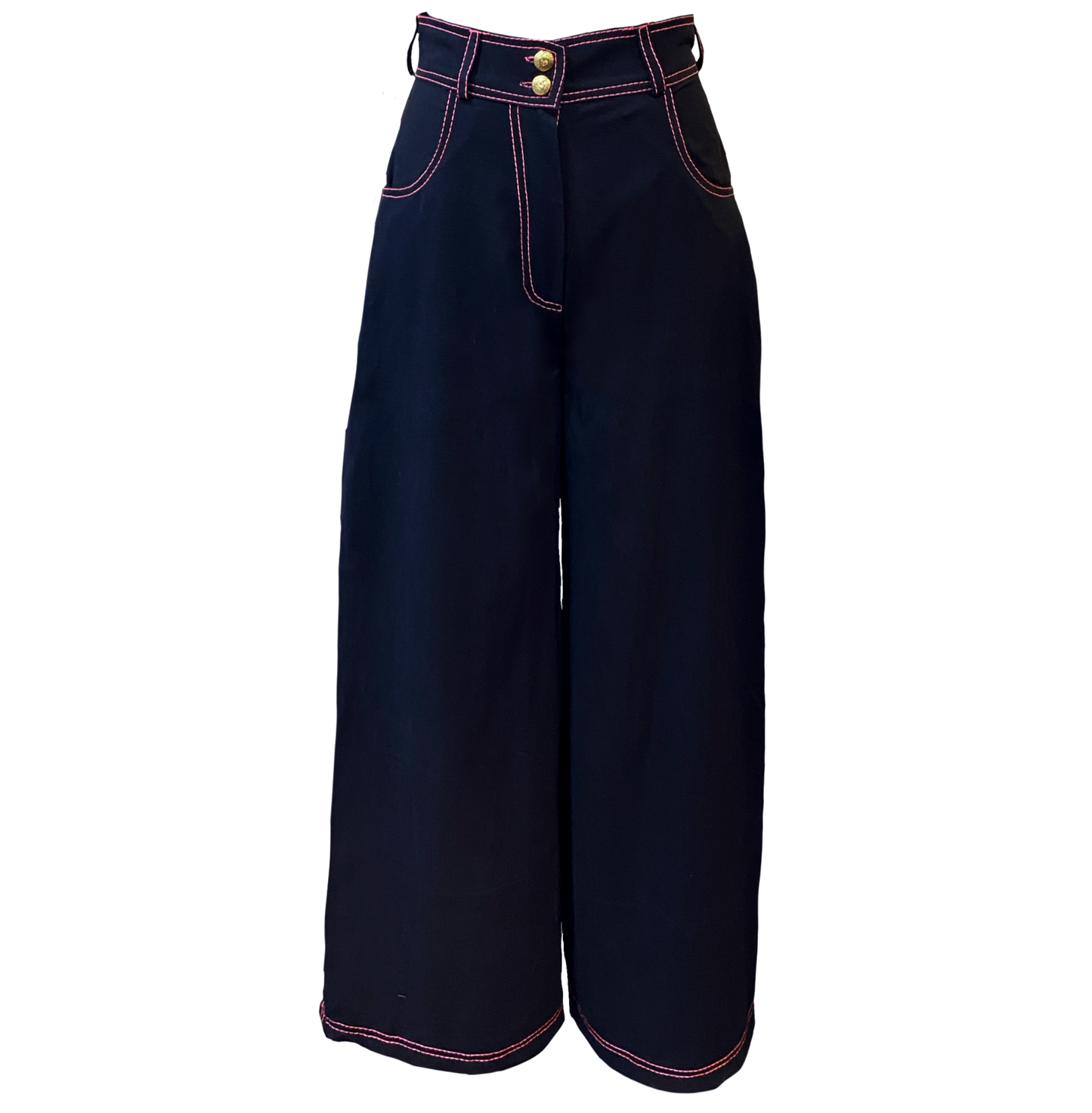 Denim Wide Leg Trousers