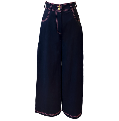 Denim Wide Leg Trousers