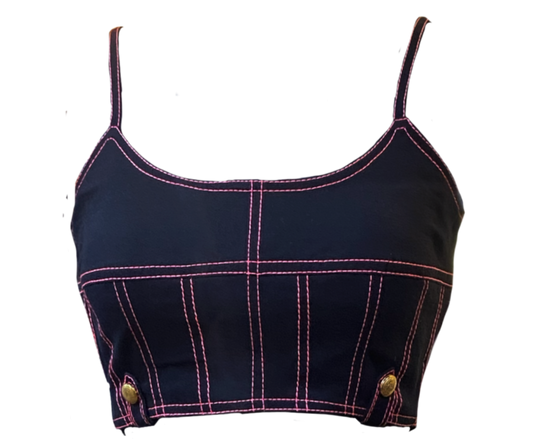 DENIM BRALETTE IN DARK BLUE