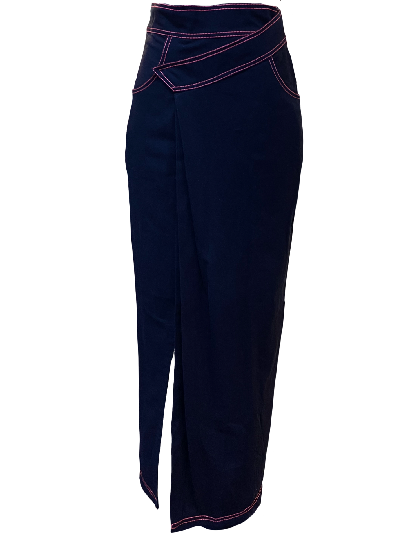 DENIM PLEATED SKIRT